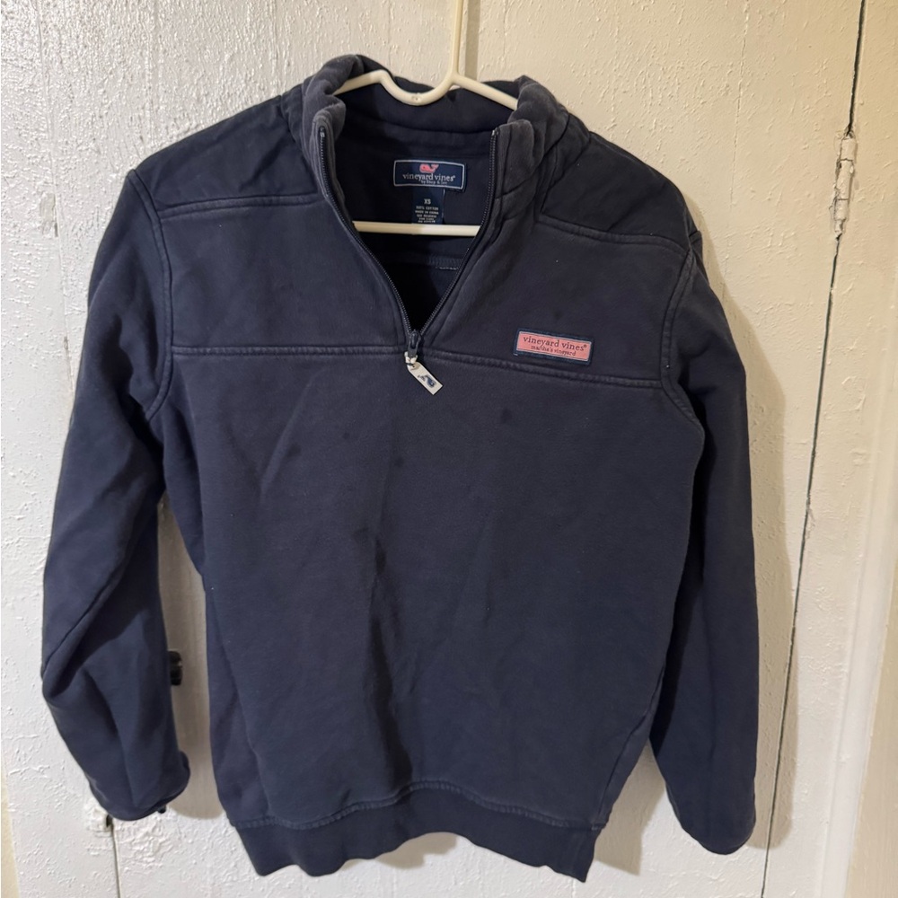Vineyard Vines Men's Dark Blue Zip-Up Sweater